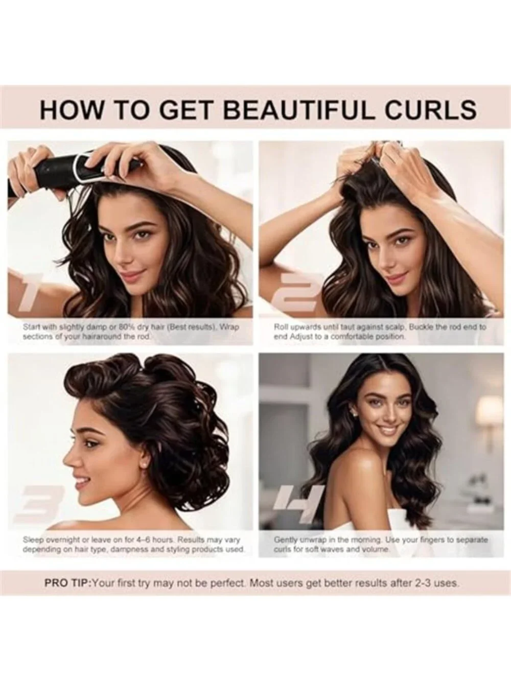 Heatless Curls Overnight Hair Care Set - Jumbo Velvet Hair Curlers | No Heat